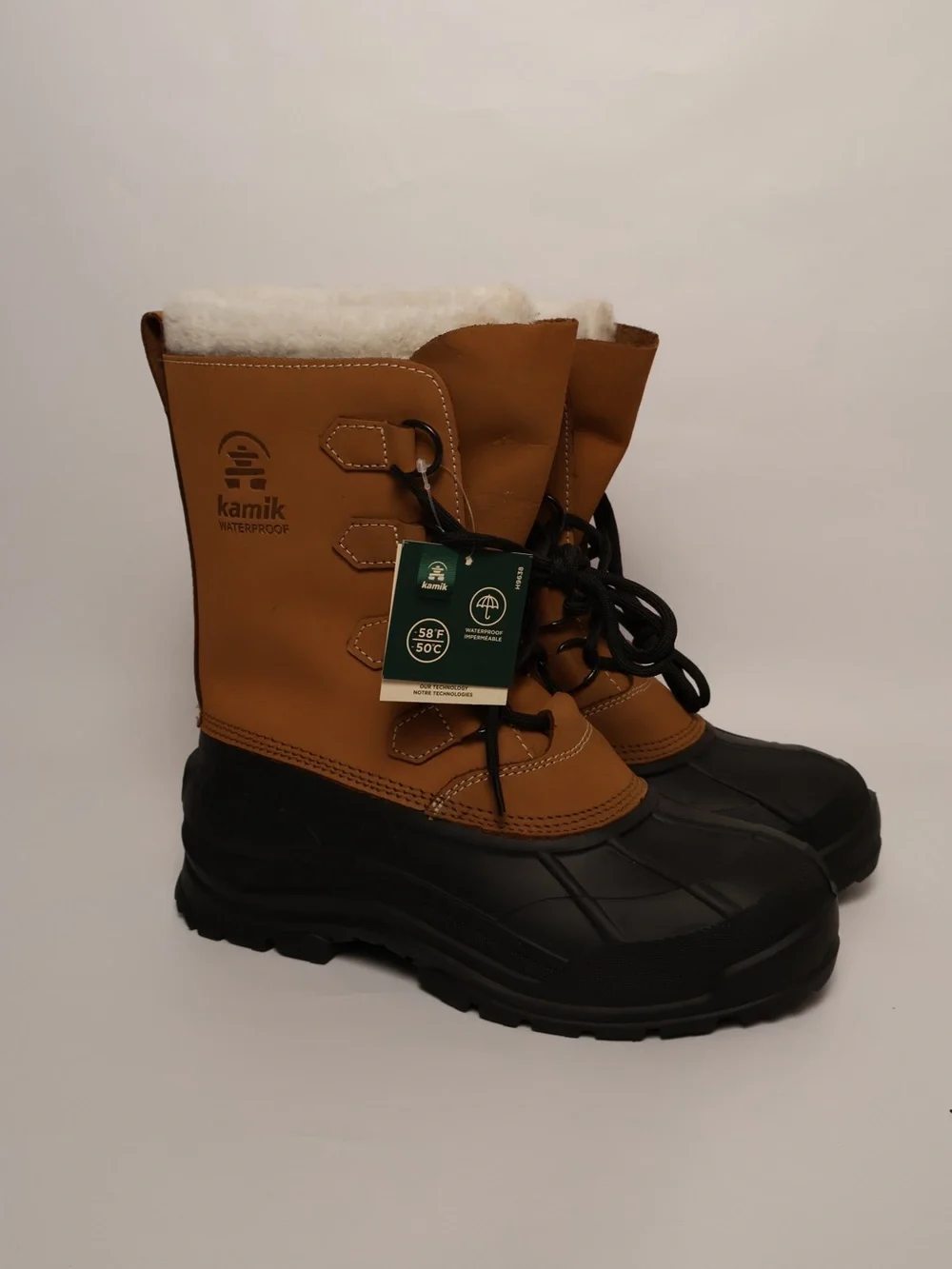 Kamik NWT Hamberg Alborg Pac Snow Boots Waterproof, Insulated TAN Size: 10 M